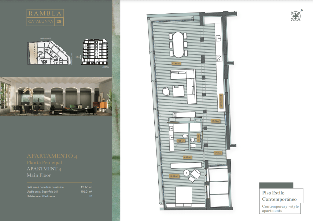 Vivienda Rambla Catalunya 29 | Plano del piso