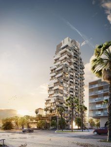 Fachada de Torre Barceló Living, parte de las viviendas de obra nueva en Mataró