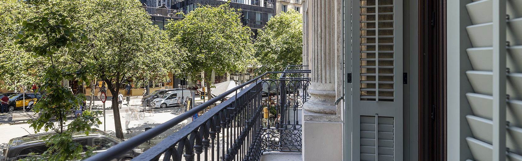 Vistas del balcón de los Pisos en venta en Rambla Catalunya Barcelona
