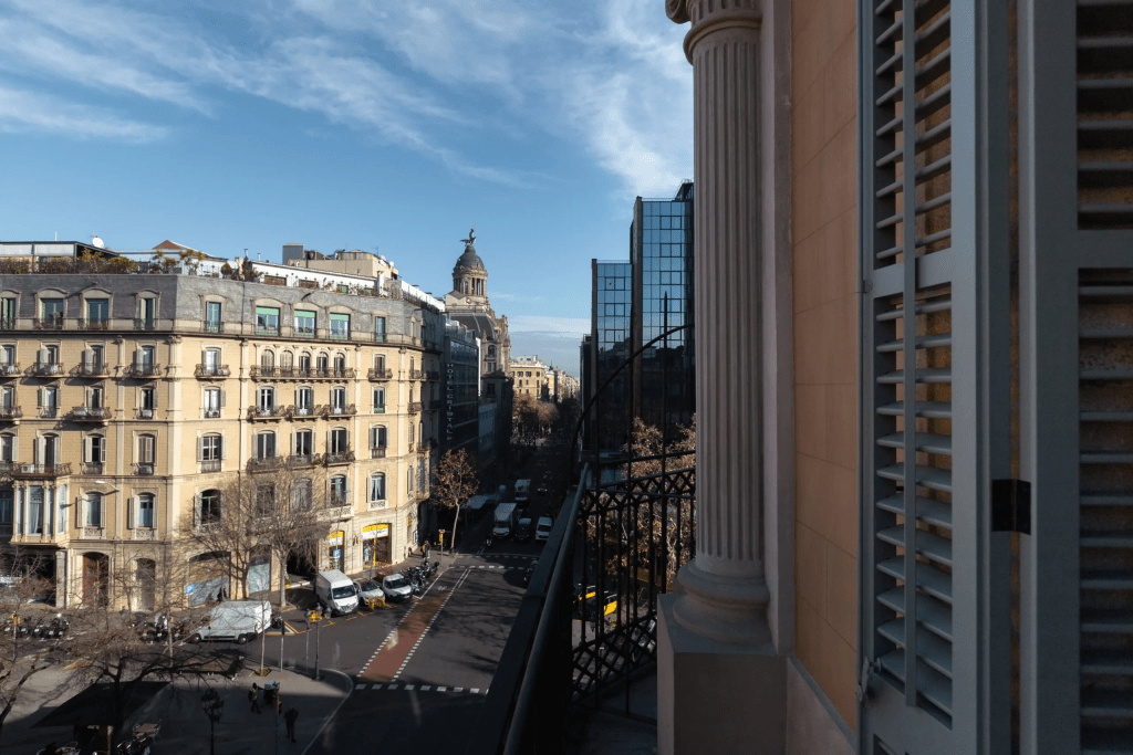 Vista desde un balcón en la promoción Rambla Catalunya 29 de Stoneweg Living