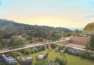 Vistas desde la terraza de una de las casas en venta en la Costa Brava, Jardins de Sa Riera Living, promoción de lujo en Begur