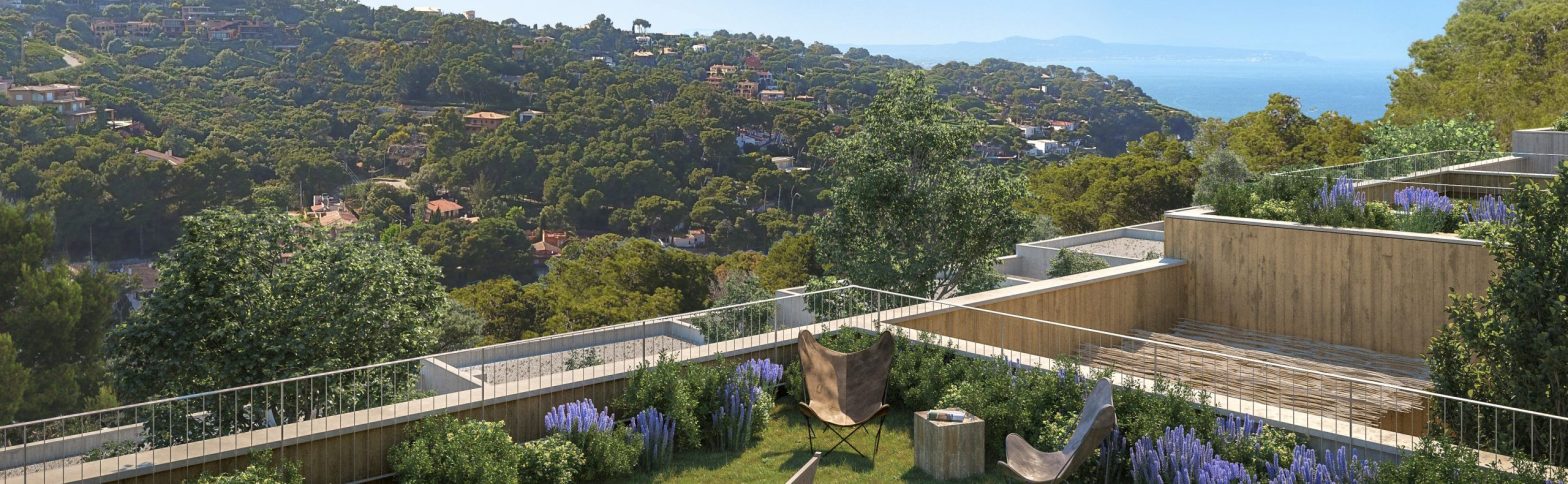 Vista panorámica desde una vivienda de obra nueva en Sa Riera