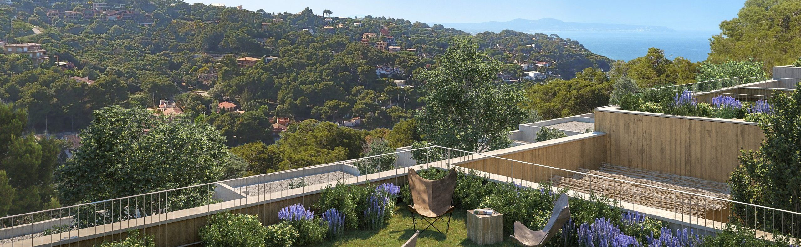 Vista panorámica desde una vivienda de obra nueva en Sa Riera