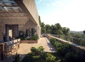 Terraza en Jardins de Sa Riera, ideal para disfrutar de tu terraza todo el año