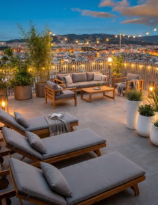 Terraza de la promoción Torre Barceló Living